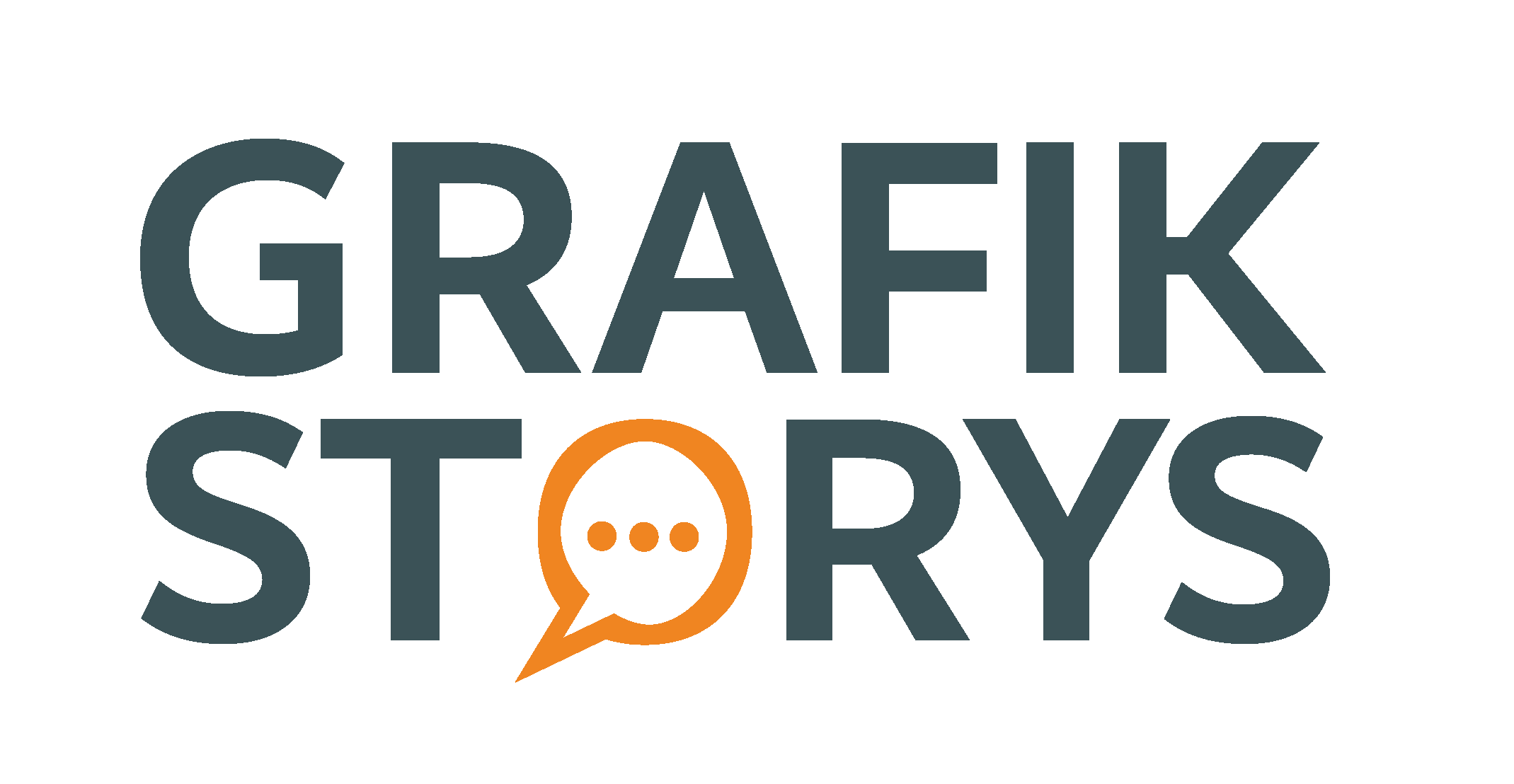 Logo Grafikstorys in orange und gruen