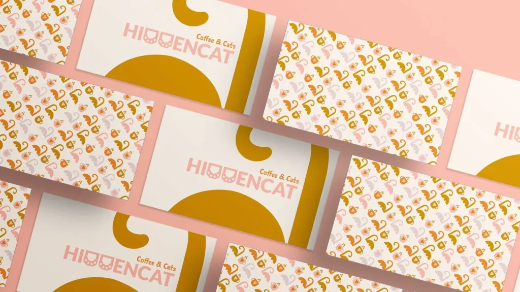 Visitenkarten Design für ein Katzenkaffee