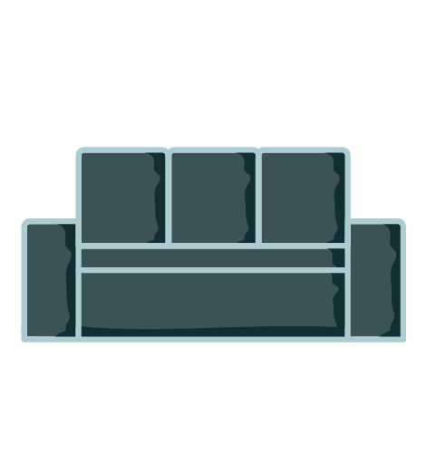 Icon mit Schatten Sofa