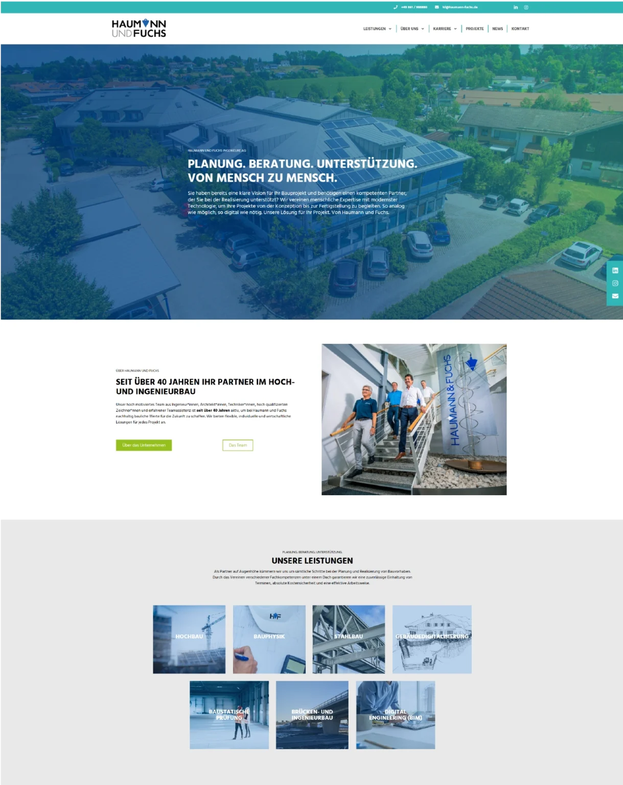 Website Relaunch Portfolio Haumann und Fuchs Webdesign Startseite Home