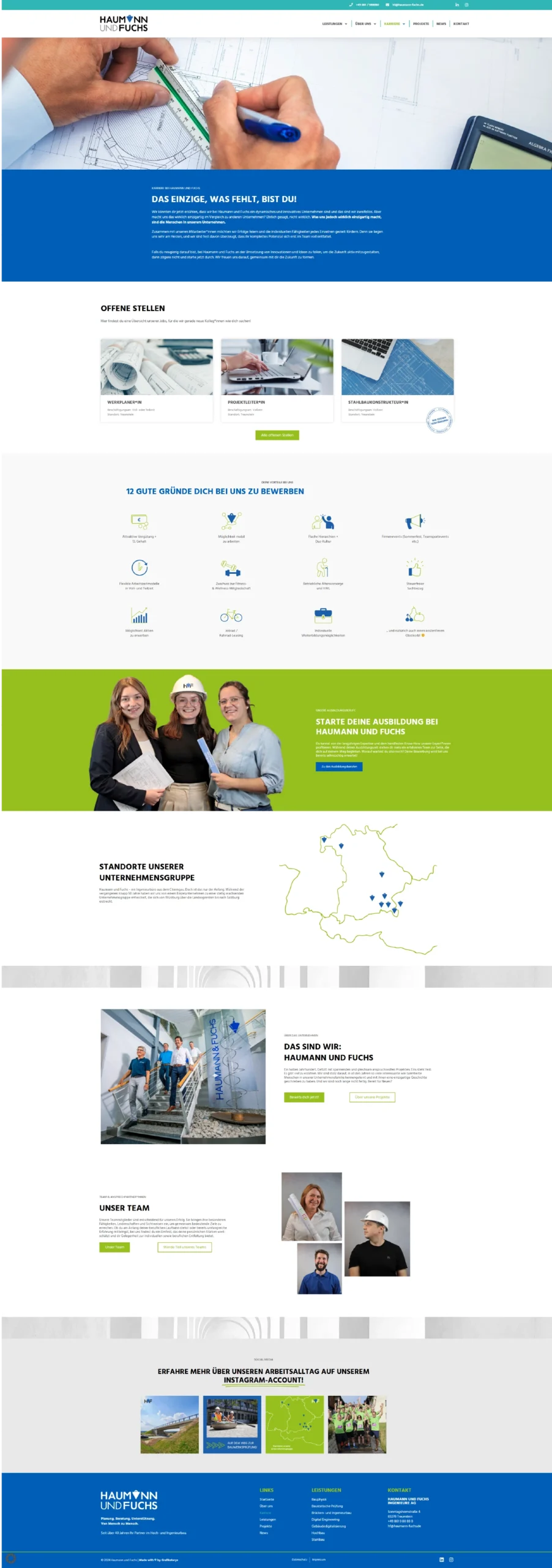 Website Relaunch Portfolio Haumann und Fuchs Webdesign Karriereseite